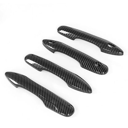 Carbon Fiber Door Handle Cover Trim Overlay Cap Set for 2018-2023 Toyota Camry