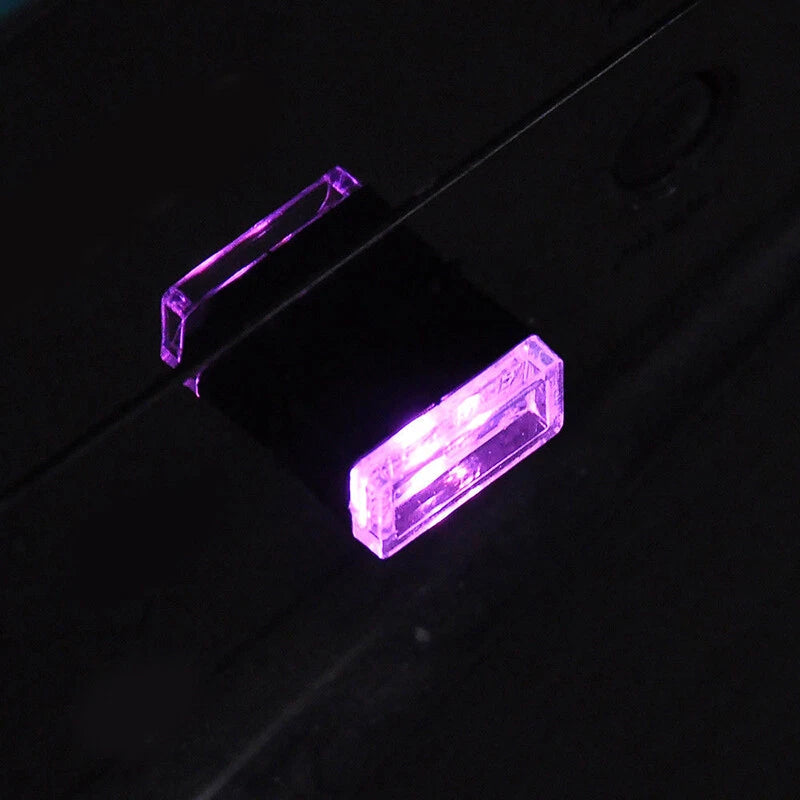 Purple USB LED Car Interior Light Ambient Lamp for Universal Use