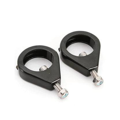 39mm Black Fork Mount Turn Signal Relocation Brackets for Harley Davidson