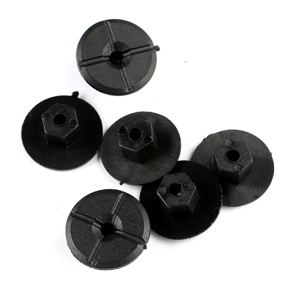 Pack of 10 Black Liner Plastic Nuts for Mercedes W201 (1982–1993)