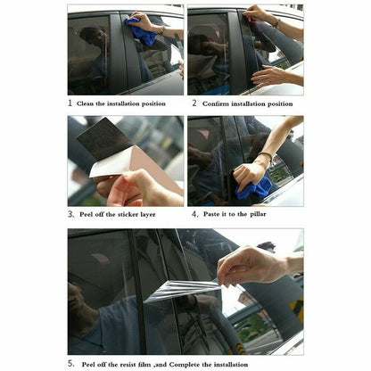 Pillar Posts Window Door Trim Cover Set for Nissan Sentra (2013–2019)