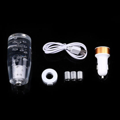100mm LED Crystal Blue Manual Gear Shift Knob for Car