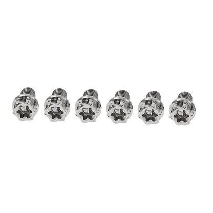6pcs M8x15mm Titanium Torx Head Flange Bolts for Motorcycle Bike