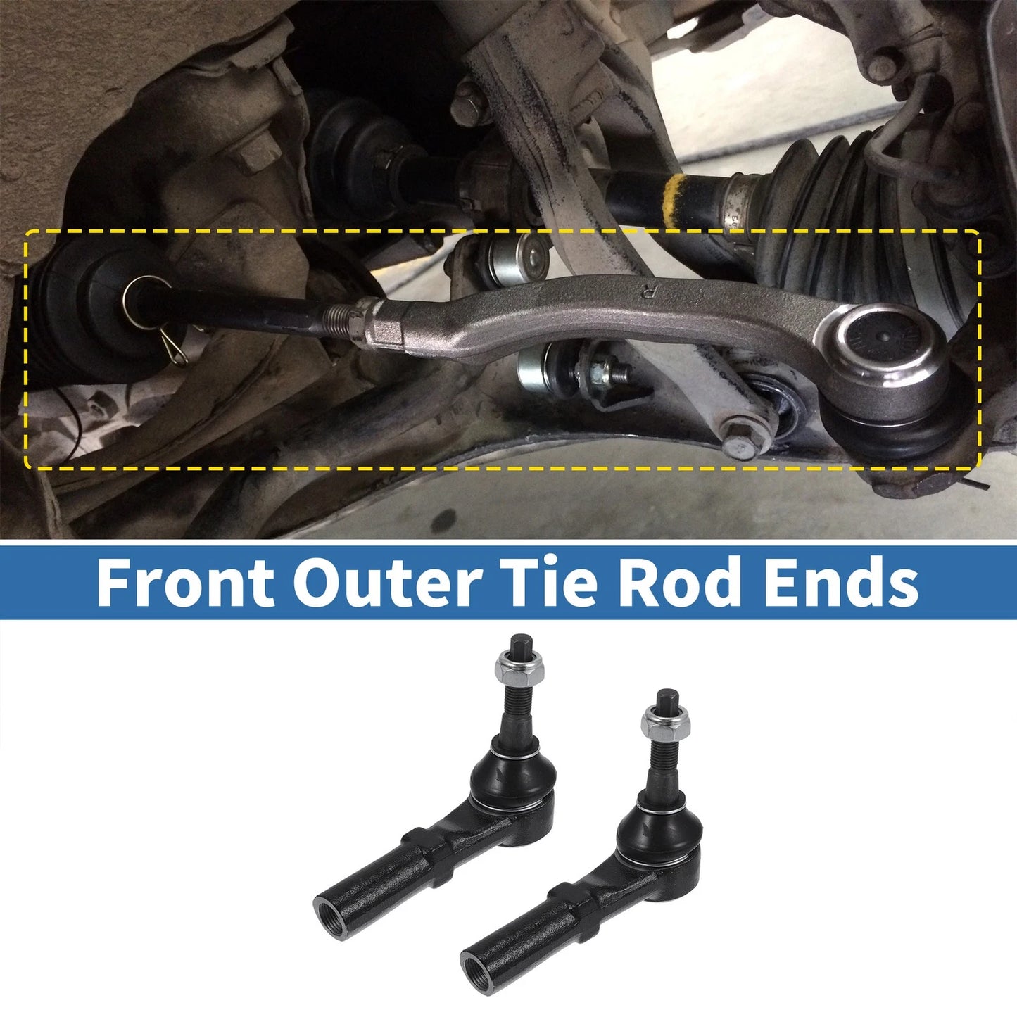 Front Outer Tie Rod End Links for Dodge Ram 1500 / 2500 Drag Link