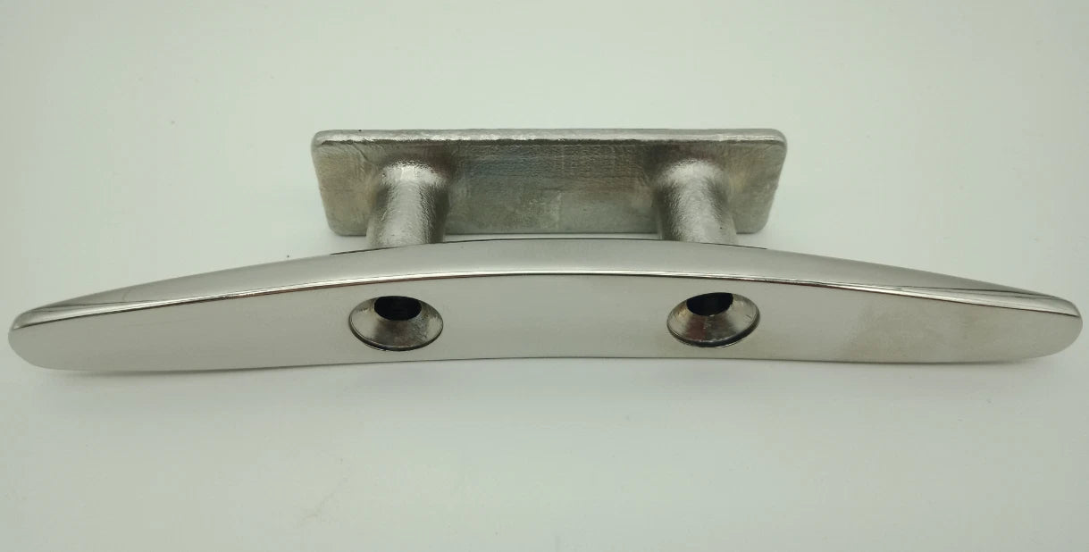 Boat Cleat Low Flat Slim Profile 316 Stainless for Deck/Dock 150mm Polished