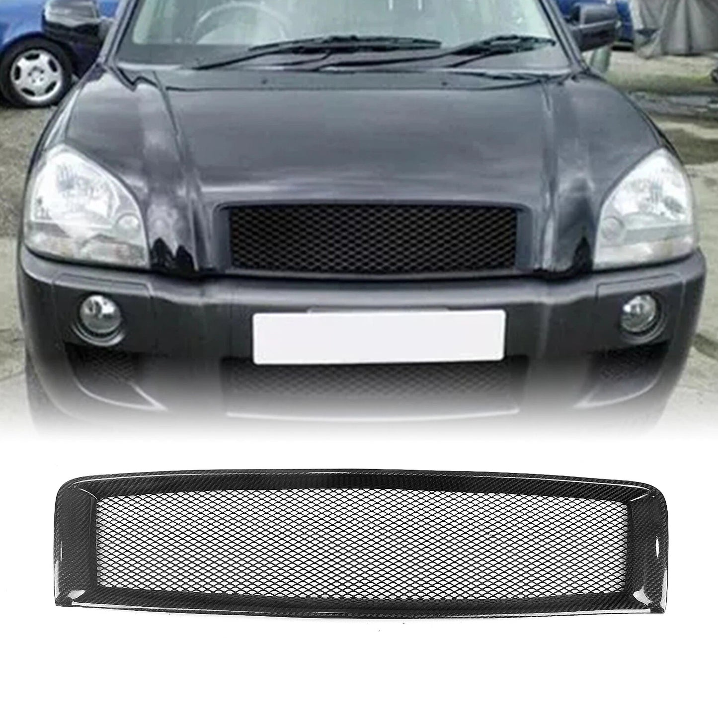Front Bumper Upper Grille Mesh for Hyundai Tucson (2005-2009)