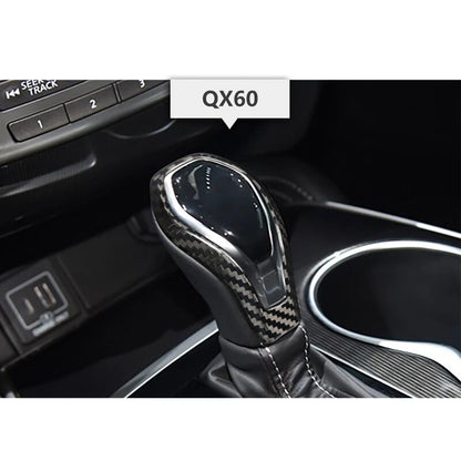 Real Carbon Fiber Gear Shift Knob Cover Trim fit for Infiniti Q50 Q60 QX60 QX80