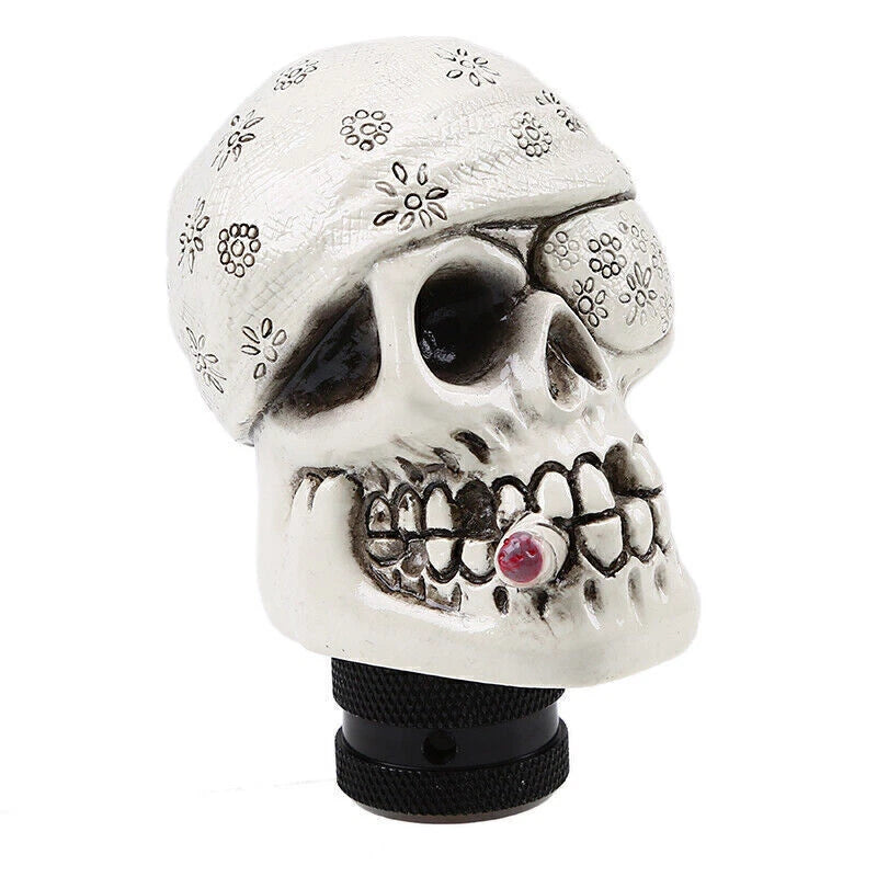 Skull Head Gear Shift Knob for Universal Manual Car - White