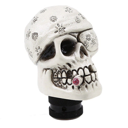Skull Head Gear Shift Knob for Universal Manual Car - White