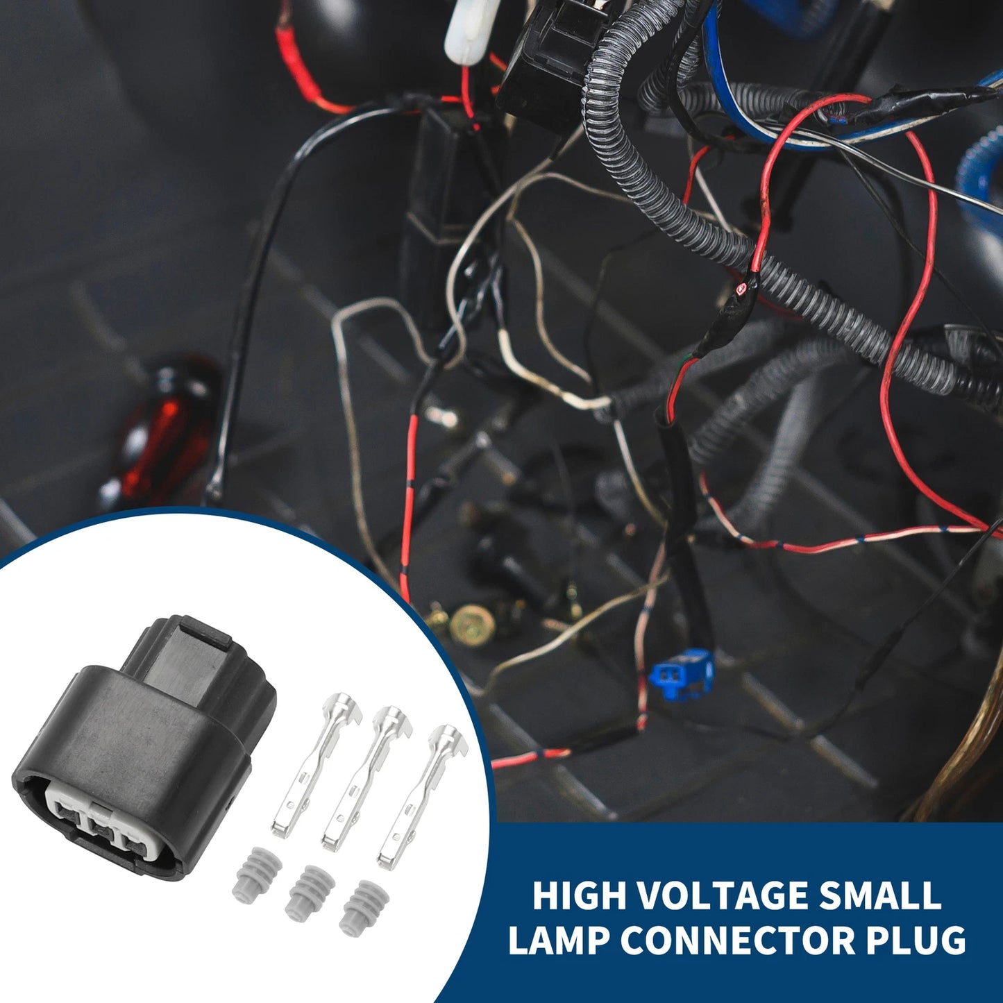 3Pin High Voltage Small Lamp Connector Plug for Honda Civic