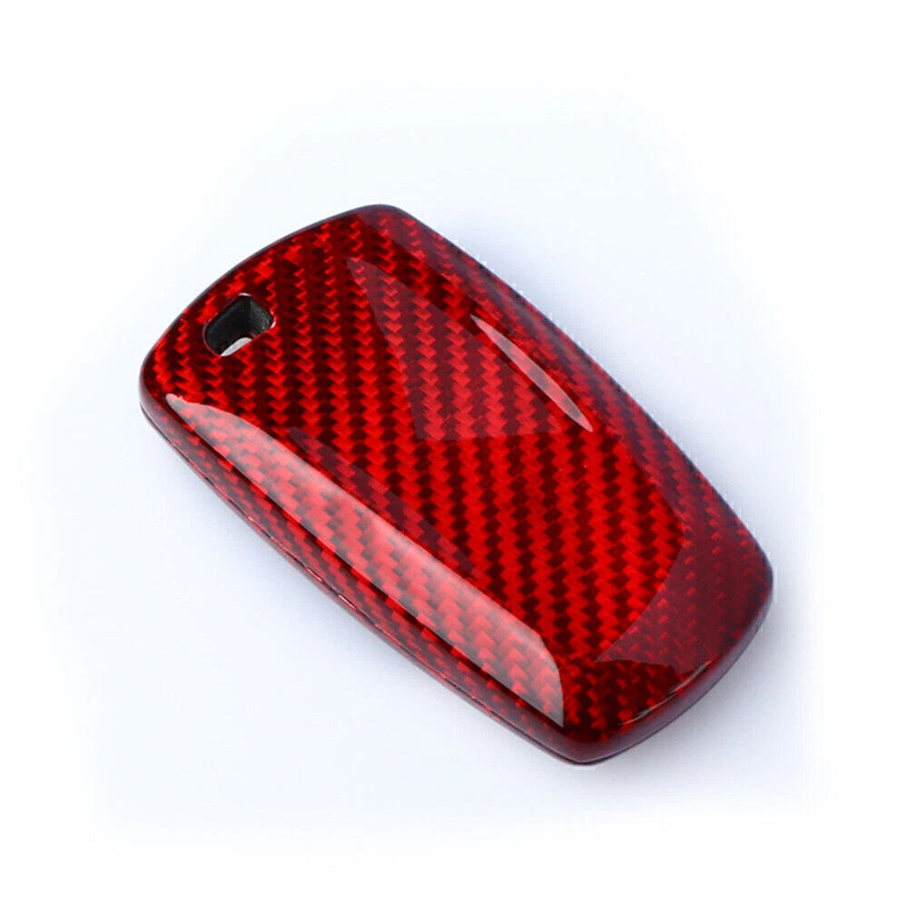 Key Case Shell Cover for BMW 1-7 Series X3 X5 (2010-2023) Carbon Fiber Red
