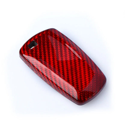 Key Case Shell Cover for BMW 1-7 Series X3 X5 (2010-2023) Carbon Fiber Red