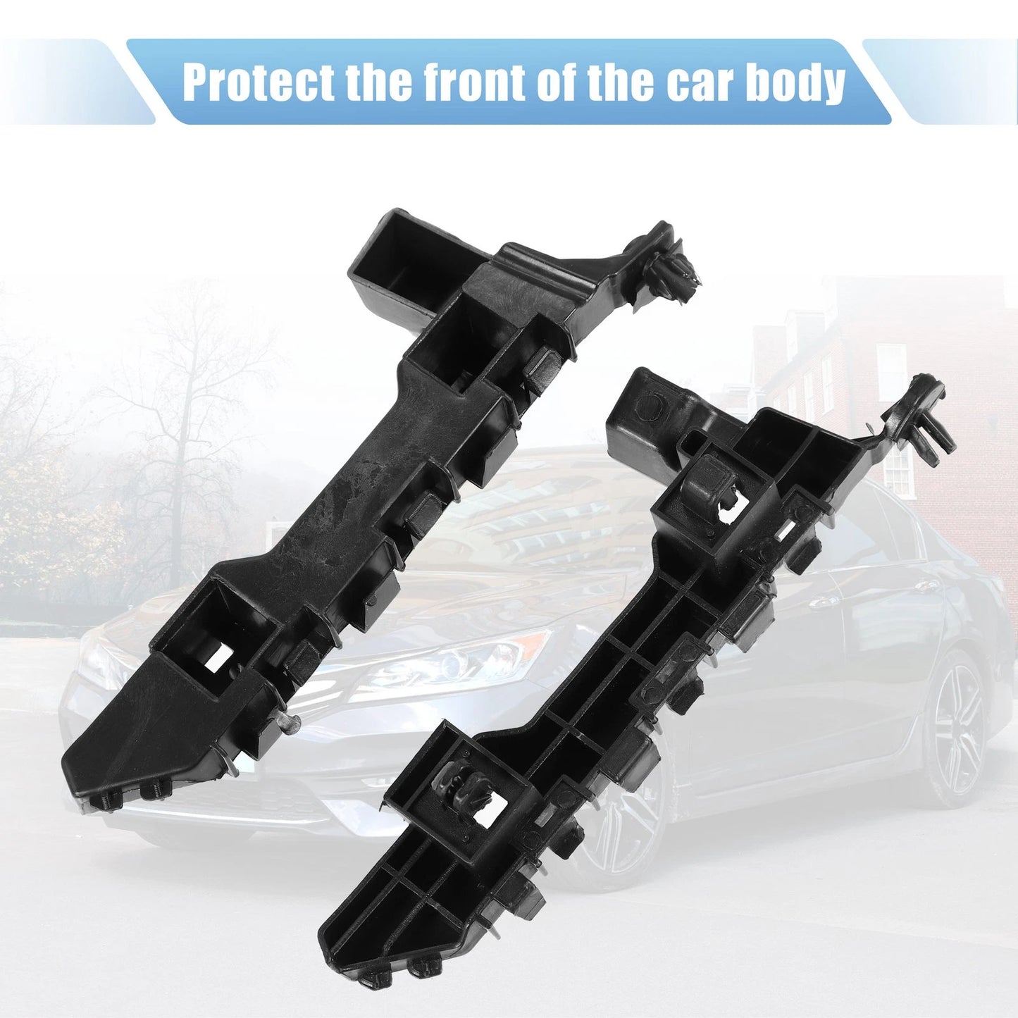 Front Bumper Brackets for Honda Accord (2018-2022) Black