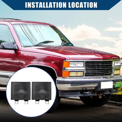 Pair Lens Park Signal Lights Cover for GMC C1500/C2500/C3500 (1983-1986)