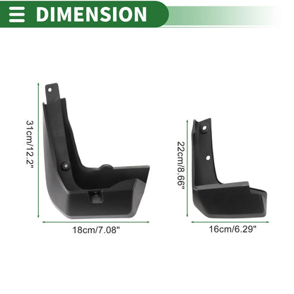 Mud Flaps Splash Guards Front & Rear for Honda Fit (Sport) (2014-2017)