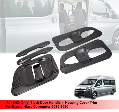 Black Door Handle Housing Cover for Toyota Hiace Commuter (2019-2020)