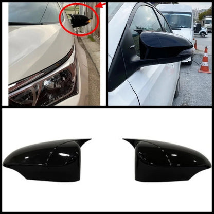 Side View Mirror Covers for Toyota Corolla (2013-2018) 2 Piece Gloss Black