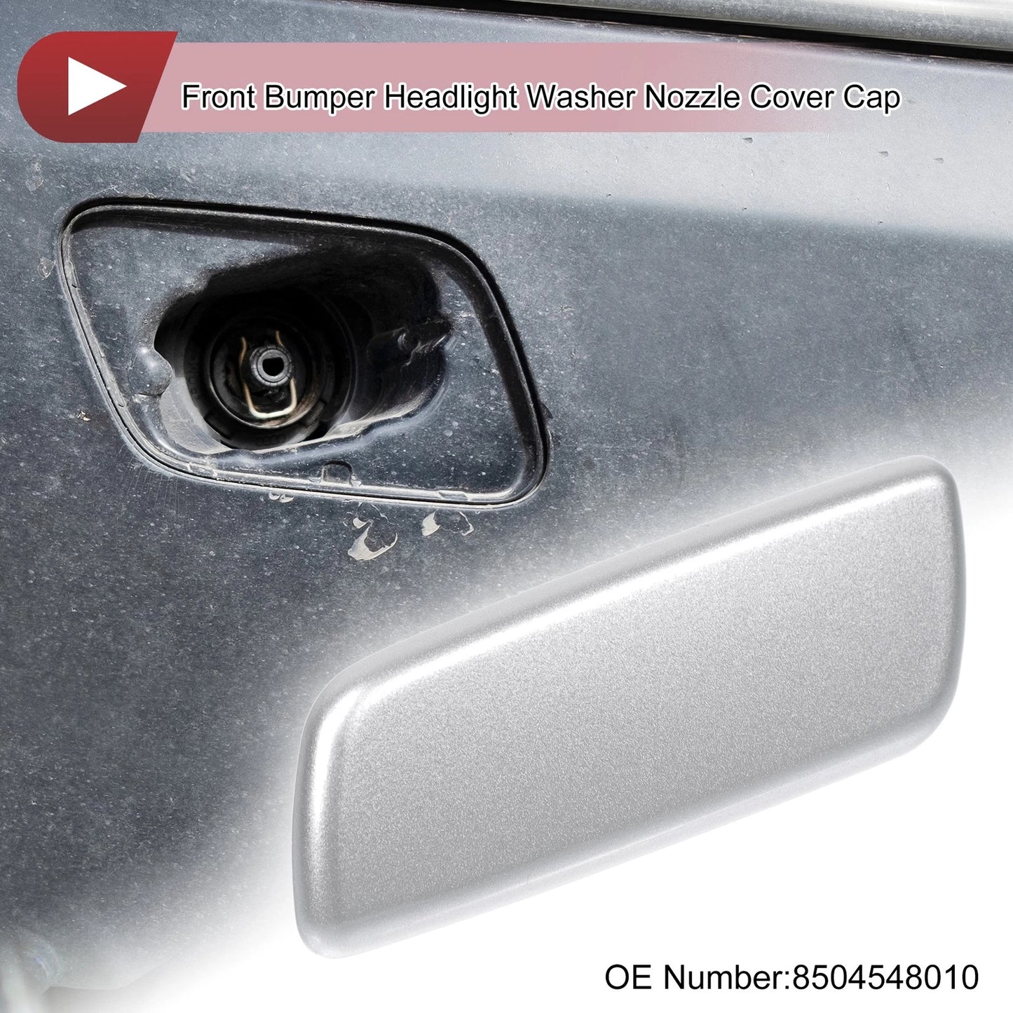 Front Left Washer Nozzle Cover for Lexus RX350 (2010-2013) - Silver Tone