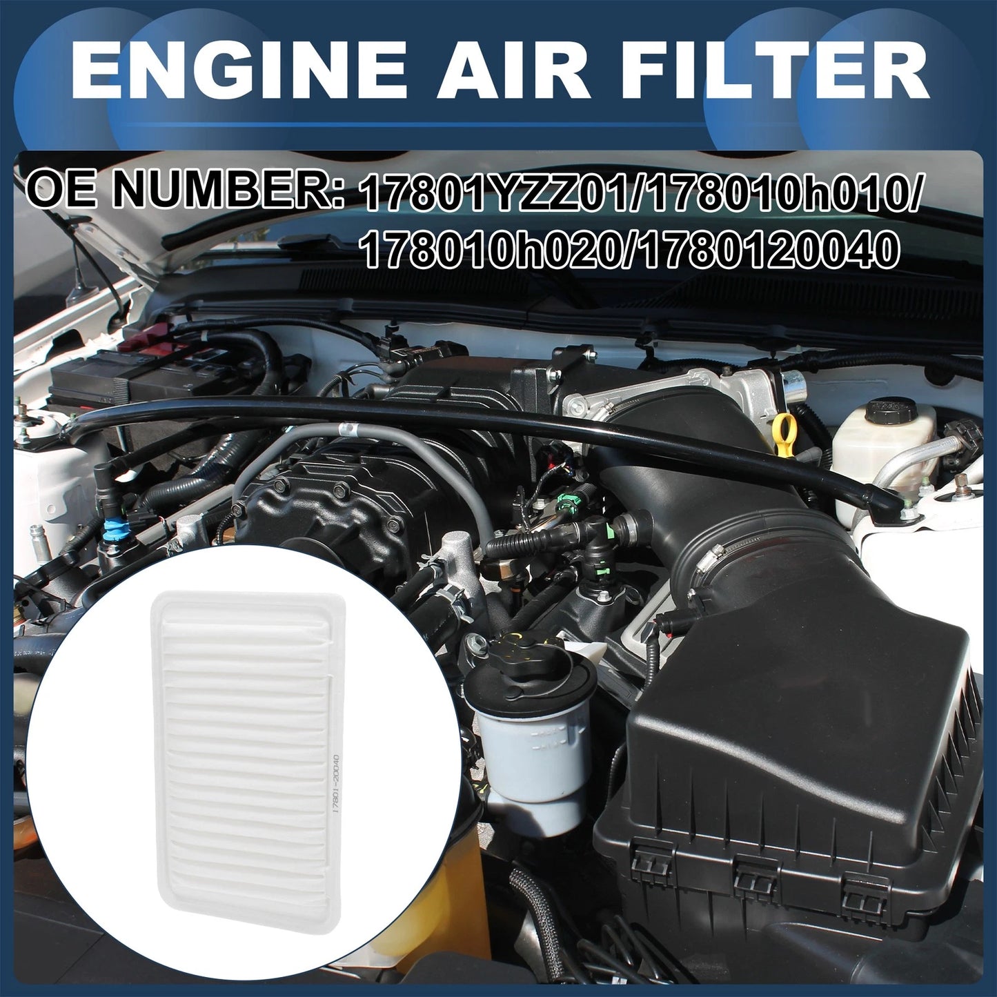 Engine Air Filter for Toyota Camry 2.4L 3.0L (2002-2011) 1 Pcs