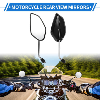 M10 / Rear View Mirrors / Prismatic Shape Handlebar Black Iron for Motorcycle