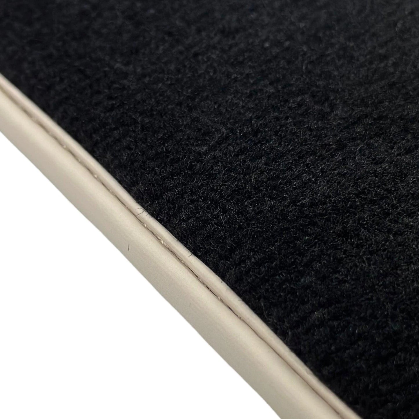 Black Floor Mats for Ferrari GTC4 Lusso with Leather & Beige Trim