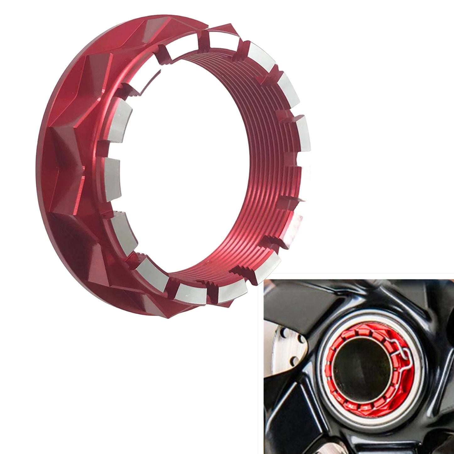 1x Rear Wheel Axle Nut for Ducati Multistrada 1200 S GT (2013-2014) Red