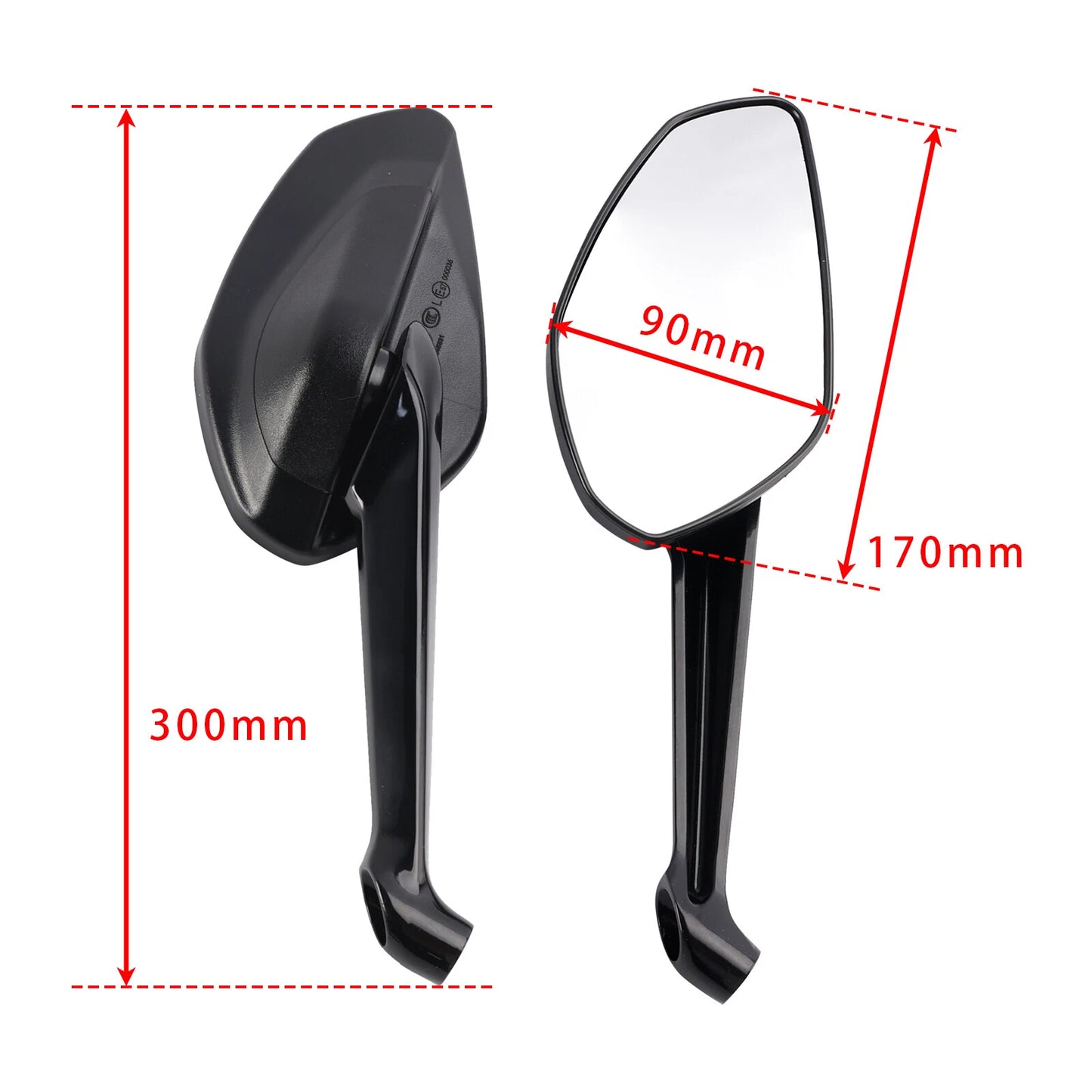 Mirrors Pair for Ducati Streetfighter V2 V4 S SP SP2 Monster 797 821 937 1200 (2020-2023)