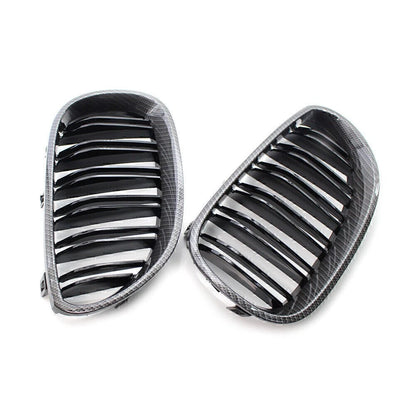 Double Slat Carbon Black Grille for BMW E60 E61 5 Series M5 (2004-2010)