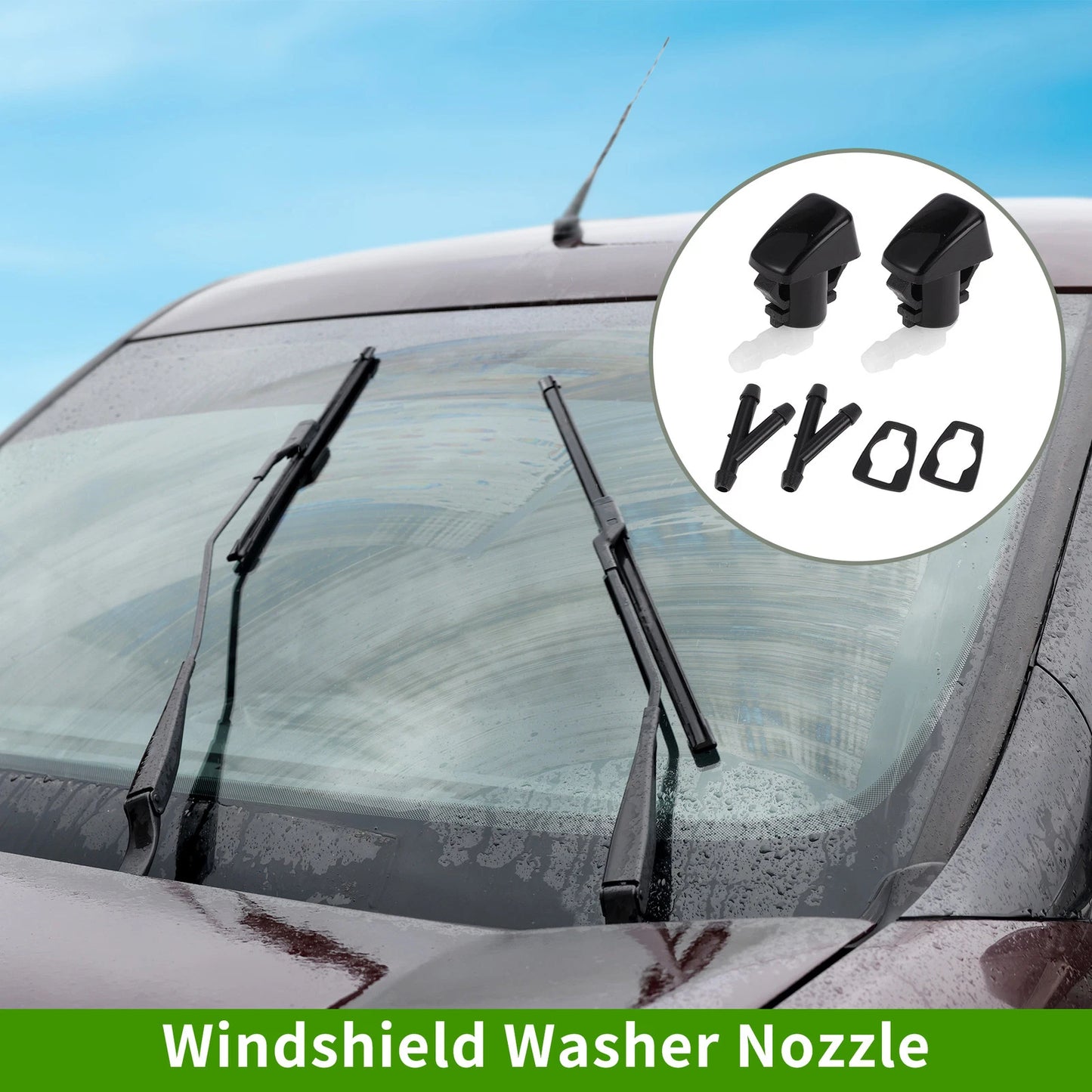 2Pcs Y Hose Connector Windshield Washer Nozzle for Chevrolet (2013-2017)