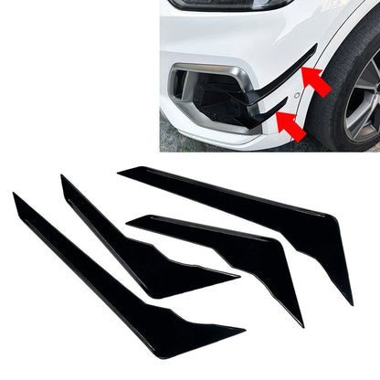 Glossy Black Front Bumper Side Spoiler Trim for Audi Q5 (2021-2024)