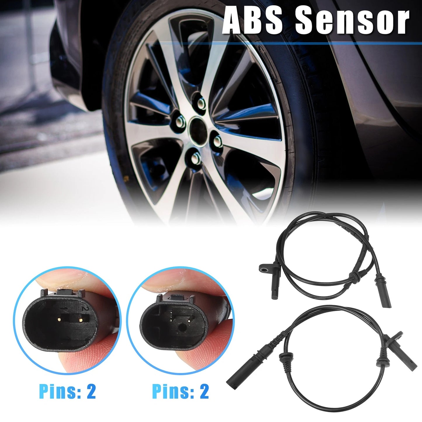 4 Pcs ABS Wheel Speed Sensors for BMW X5 (2000-2006)