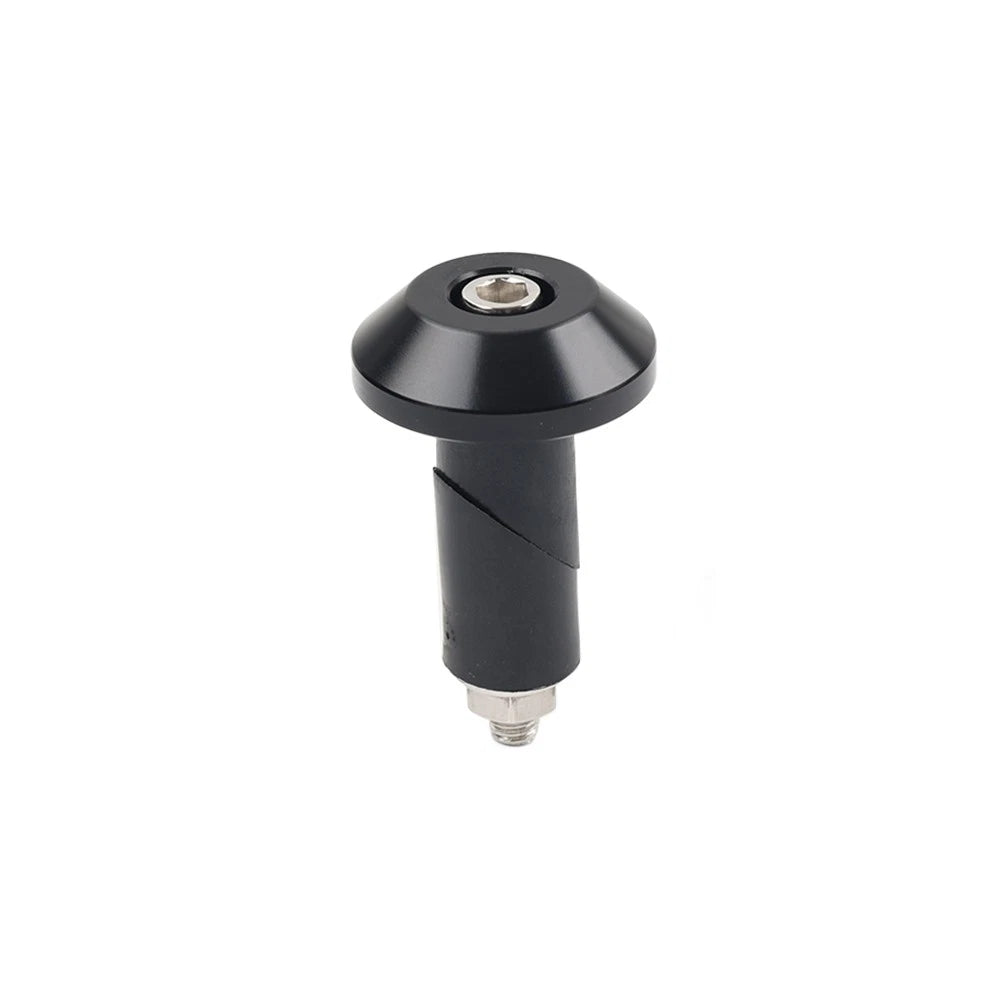 7/8'' 1'' Motorcycle Handlebar Grips & End Cap Plug - Black
