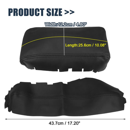 3 Pcs Armrest Covers for Honda Civic 10th Gen 2016-2020 Black with Line