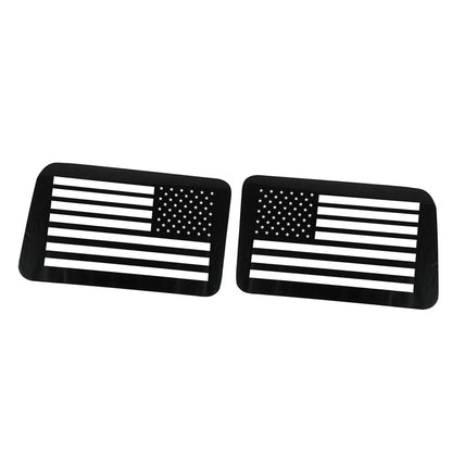 Black Rear Window Louver USA Flag Decals for Ford Bronco (2021-2023)