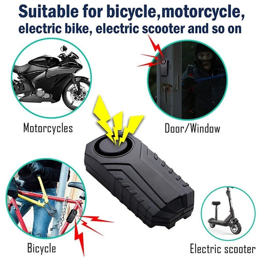 113dB Motorcycle Alarm Anti-Theft Vibration Security System with Remote