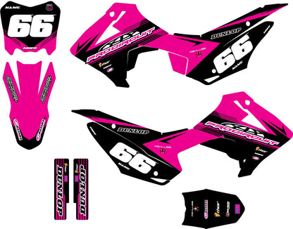 Custom Stickers Full Kit for Honda CRF 110 (2013-2018) MATCH PINK Graphics