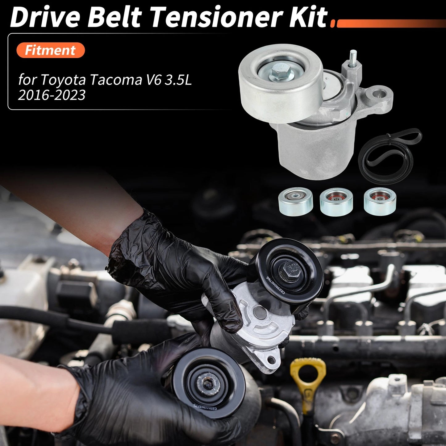 Set Drive Belt Tensioner Kit for Toyota Tacoma V6 3.5L (2016–2023)