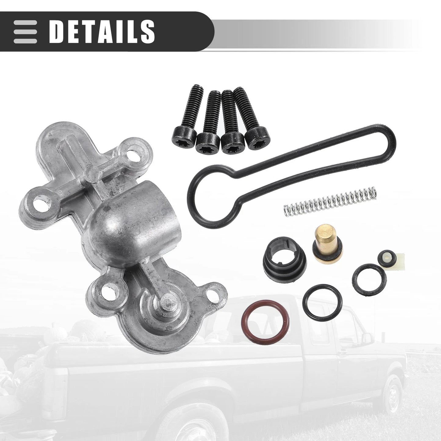 Fuel Pressure Regulator Kit for Ford (2003-2007) Silver Black 1 Set