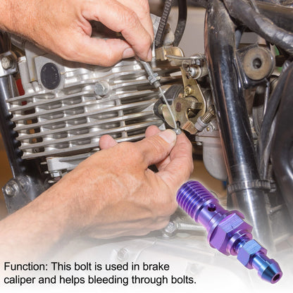 M10x1.25 Brake Master Cylinder Screw Titanium Blue Purple for Motorcycle