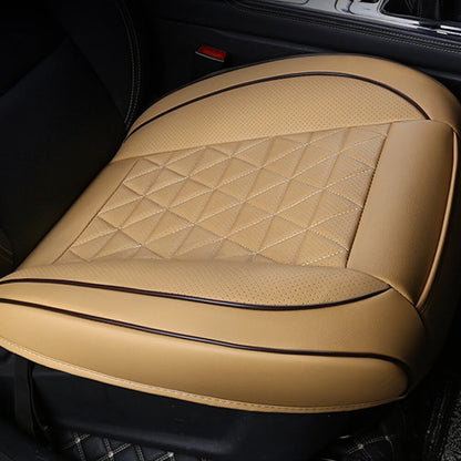 Beige PU Leather Single Seat Cover for Car SUV - Cushion Pad Protector