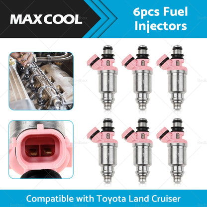 6 x Fuel Injectors for Toyota Landcruiser 1FZ-FE FZJ70 FZJ75 FZJ80 (1990-2007)