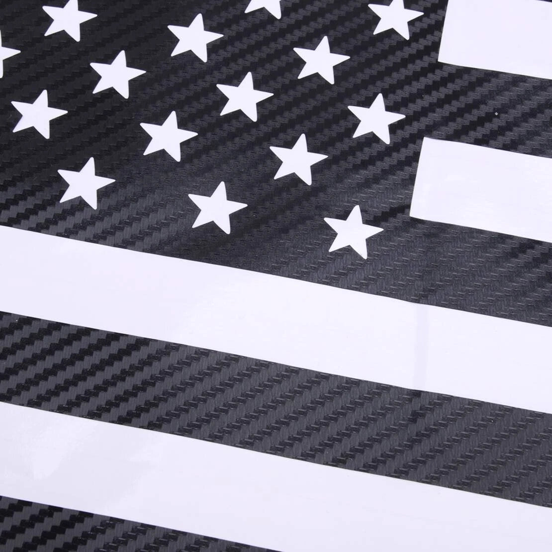 Carbon Fiber USA Flag Rear Center Window Trim for Ford F150 (2015-2023)