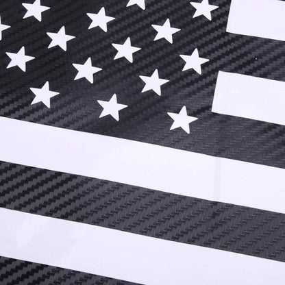 Carbon Fiber USA Flag Rear Center Window Trim for Ford F150 (2015-2023)