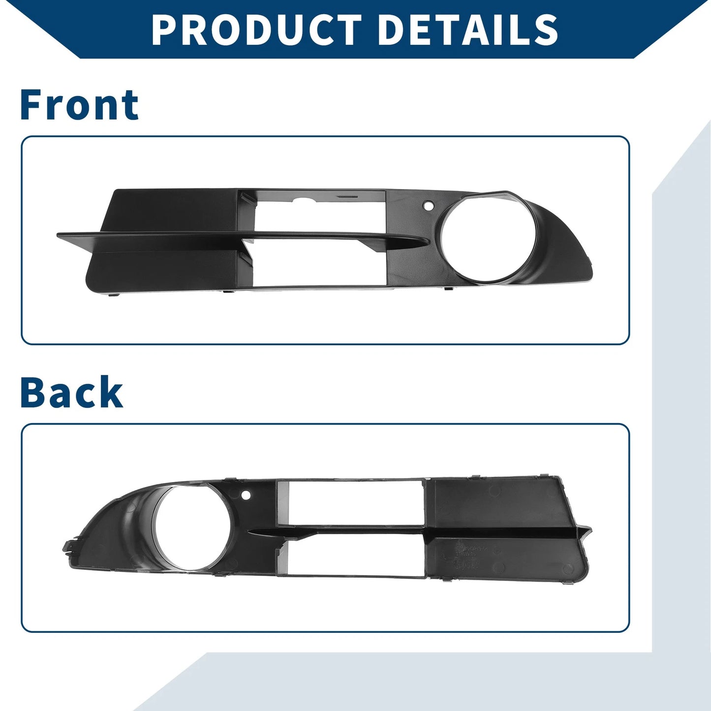 Front Fog Light Grill for BMW E60 E61 (2005-2010) - 1 Pair