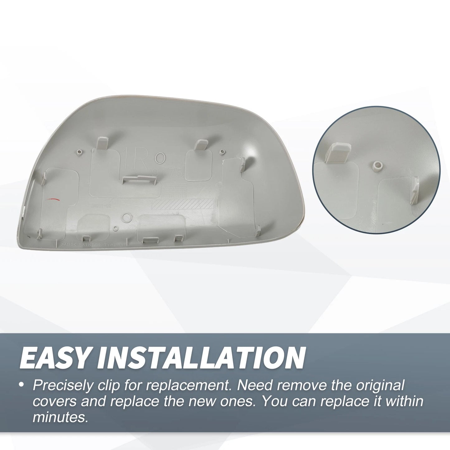 Right Side Car Mirror Cover Cap Gray for Toyota RAV4 (2006-2009)