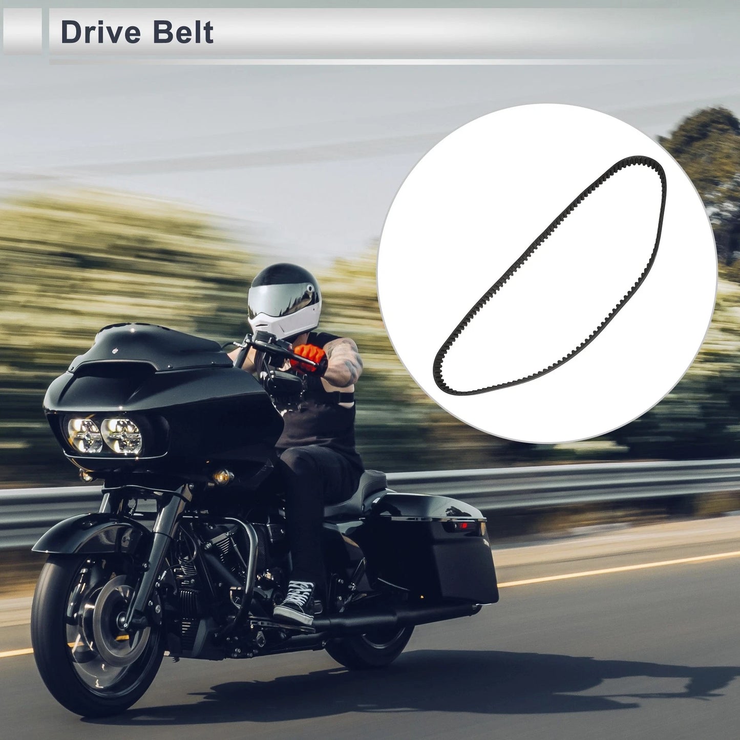 Drive Belt 136T V-Belt for Harley-Davidson 883 XL (2004–2006)