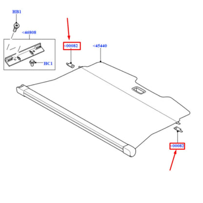 Beige Rear Cargo Cover Pin for Land Rover Range Rover Sport (2005-2013)