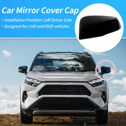 Left Car Mirror Cover for Toyota RAV4 2019-2025, Replacement Cap