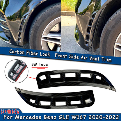 Carbon Fiber Front Bumper Vent Trim for Benz GLE350 GLE450 (2020-2023)