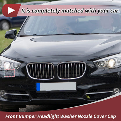 Front Right Washer Nozzle Cover Cap for BMW 535i GT Silver Tone